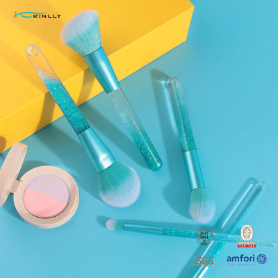 컬러풀 핸들 메이크업 브러쉬 5PCS