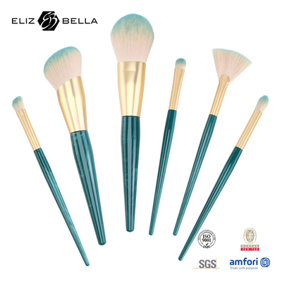 6pcs 에센셜 메이크업 브러쉬 세트 스트라이크 없는 프리미엄 퀄리티 합성 헤어 메이크업 도구