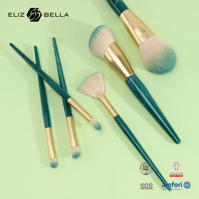 6pcs 에센셜 메이크업 브러쉬 세트 스트라이크 없는 프리미엄 퀄리티 합성 헤어 메이크업 도구