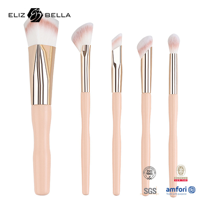5pcs 공장 가격 사용자 지정 로고 100% 합성 머리 비건 얼굴 눈 메이크업 브러쉬 세트