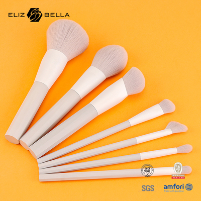 7pcs 메이크업 브러쉬 합성 머리카락과 스탠드 플라스틱 손잡이 알루미늄 페룰,OEM 주문 환영