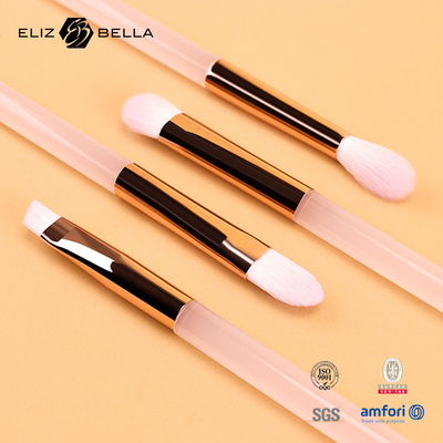 5pcs 분홍색 플라스틱 손잡이 메이크업 브러쉬, 합성 머리 화장품 브러쉬 세트, 파우더, 눈 혼합, 눈 그림자 브러쉬