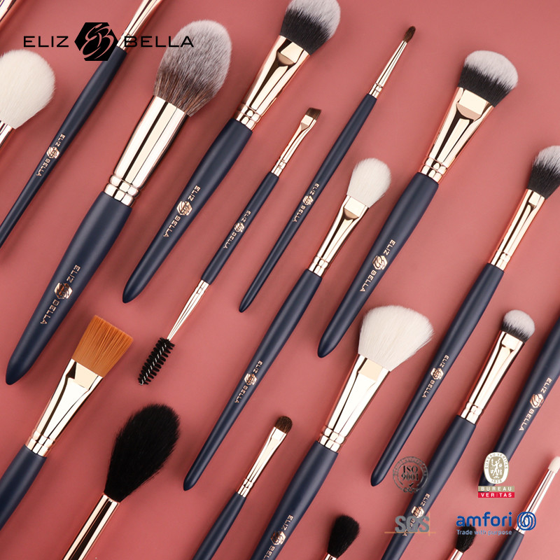 도매 24pcs 목재 손잡이 메이크업 브러쉬 세트 자신만의 브랜드 화장품 브러쉬 세트