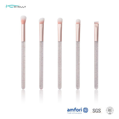 5PCS 플라스틱 아이 메이크업은 합성 모발 베간 화장용 브러시를 솔질합니다